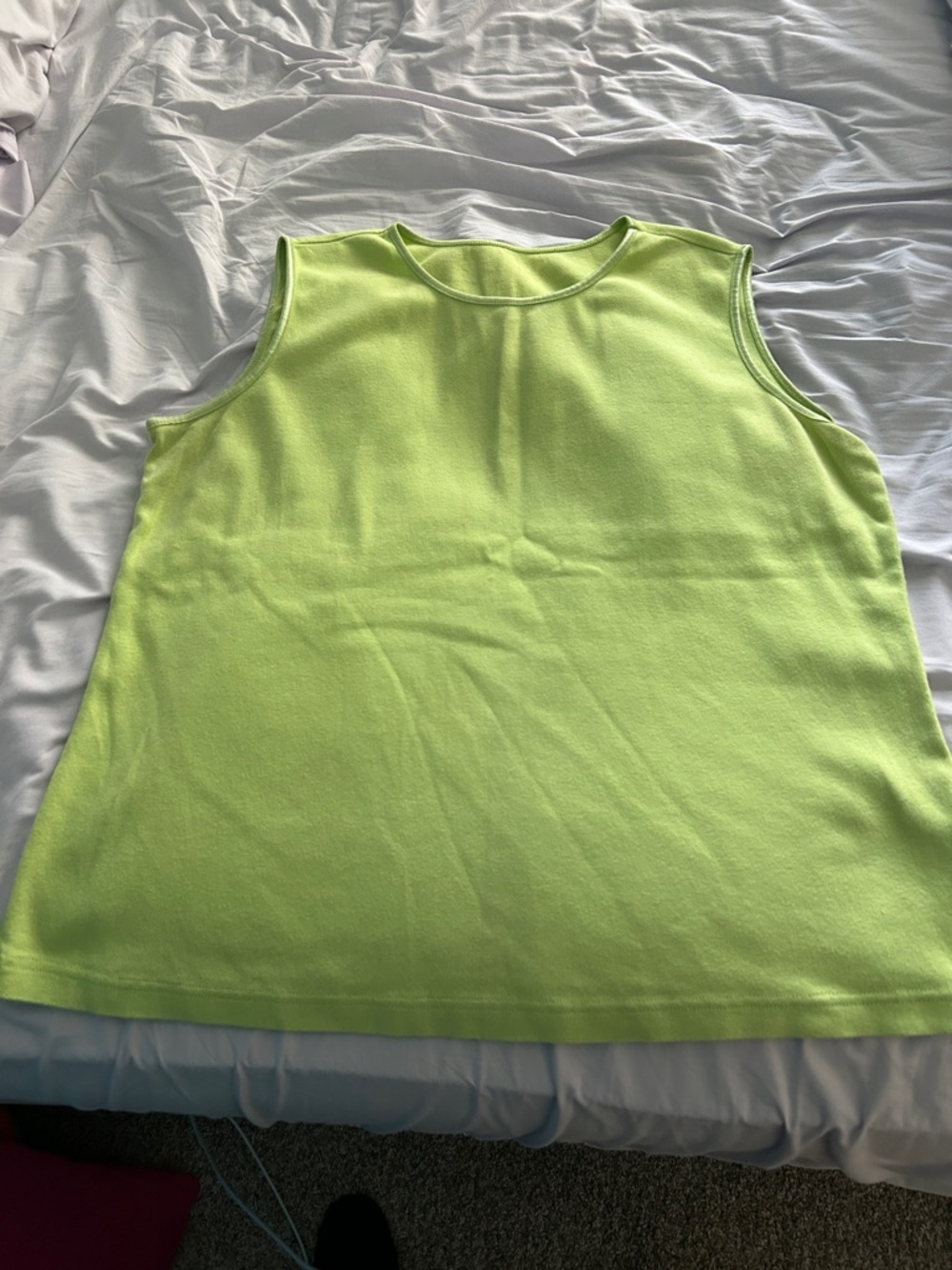 Christopher & Banks Sleeveless Crewneck Tank Top - Lime